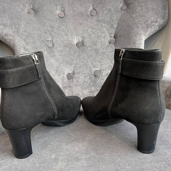 Aquatalia Daniella Black Suede Ankle Boots – Size 9 - Picture 7 of 11